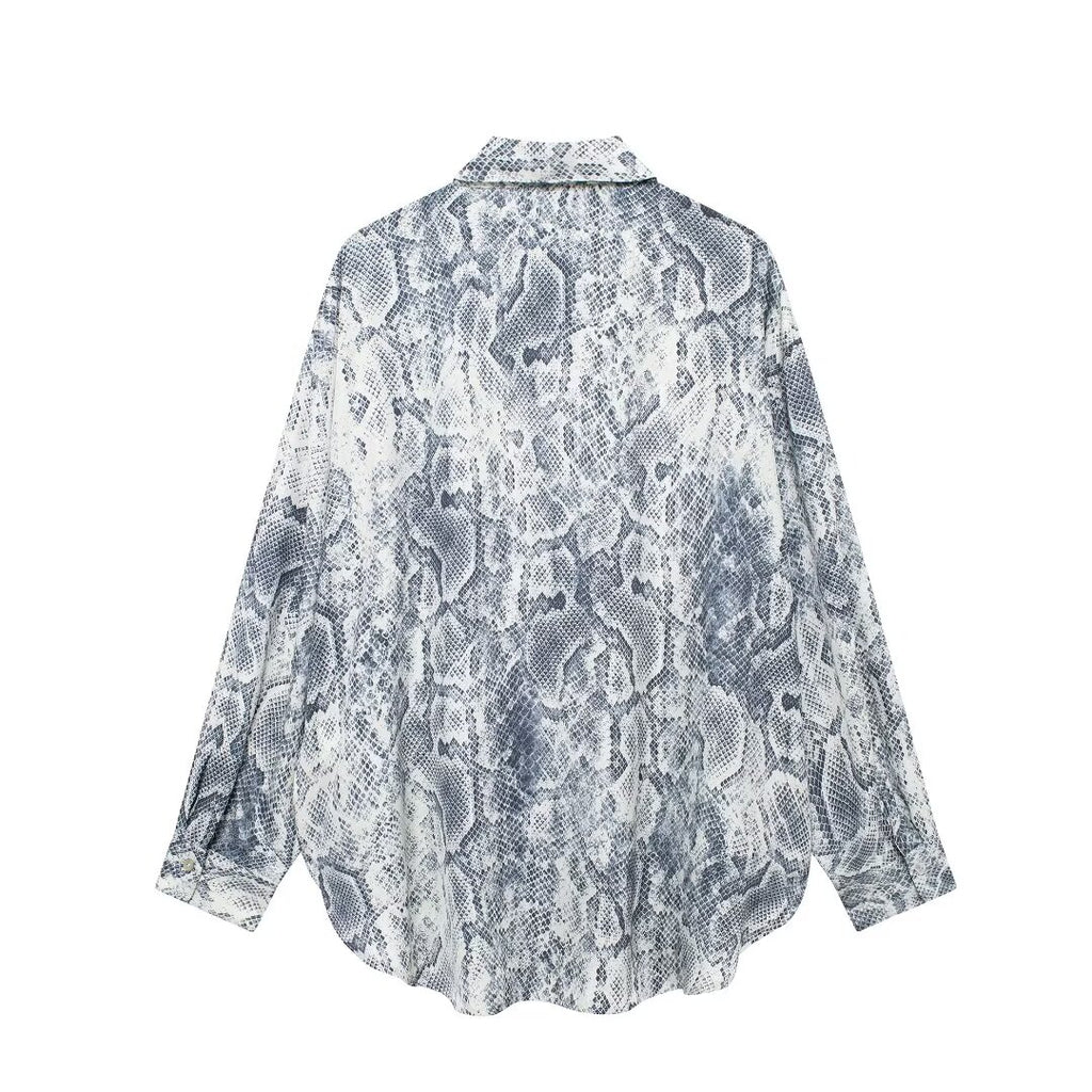 Women's Fall Women's Animal Pattern Printed Shirt Casual Pants