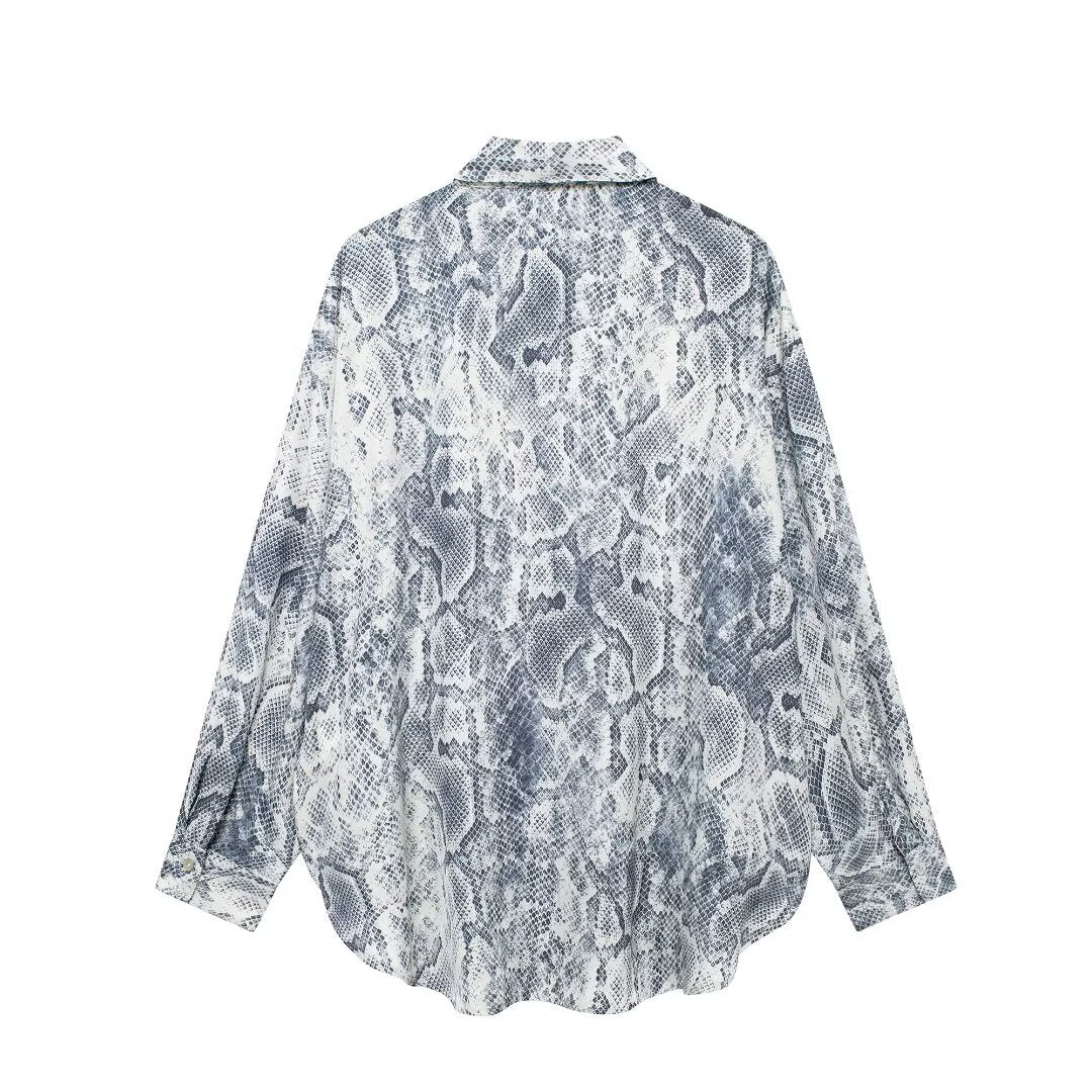 Women's Fall Women's Animal Pattern Printed Shirt Casual Pants
