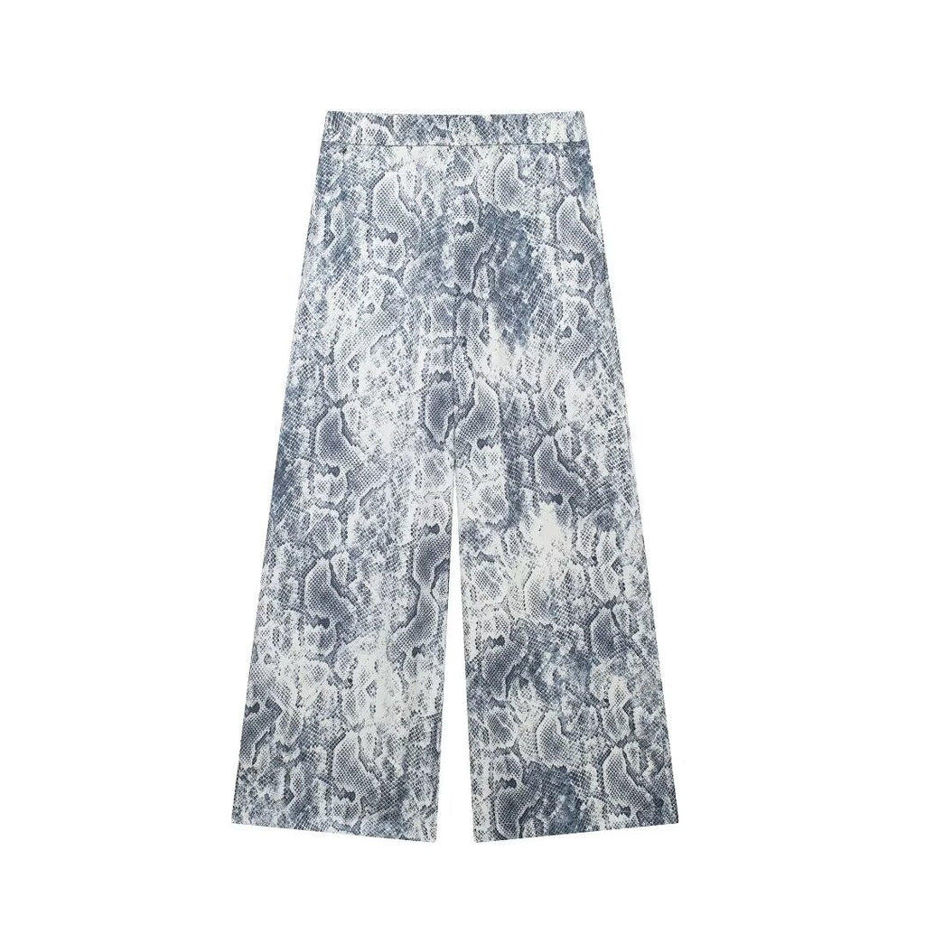 Women's Fall Women's Animal Pattern Printed Shirt Casual Pants