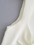 's Solid Color Chest Pleated Stretch Knitted Top