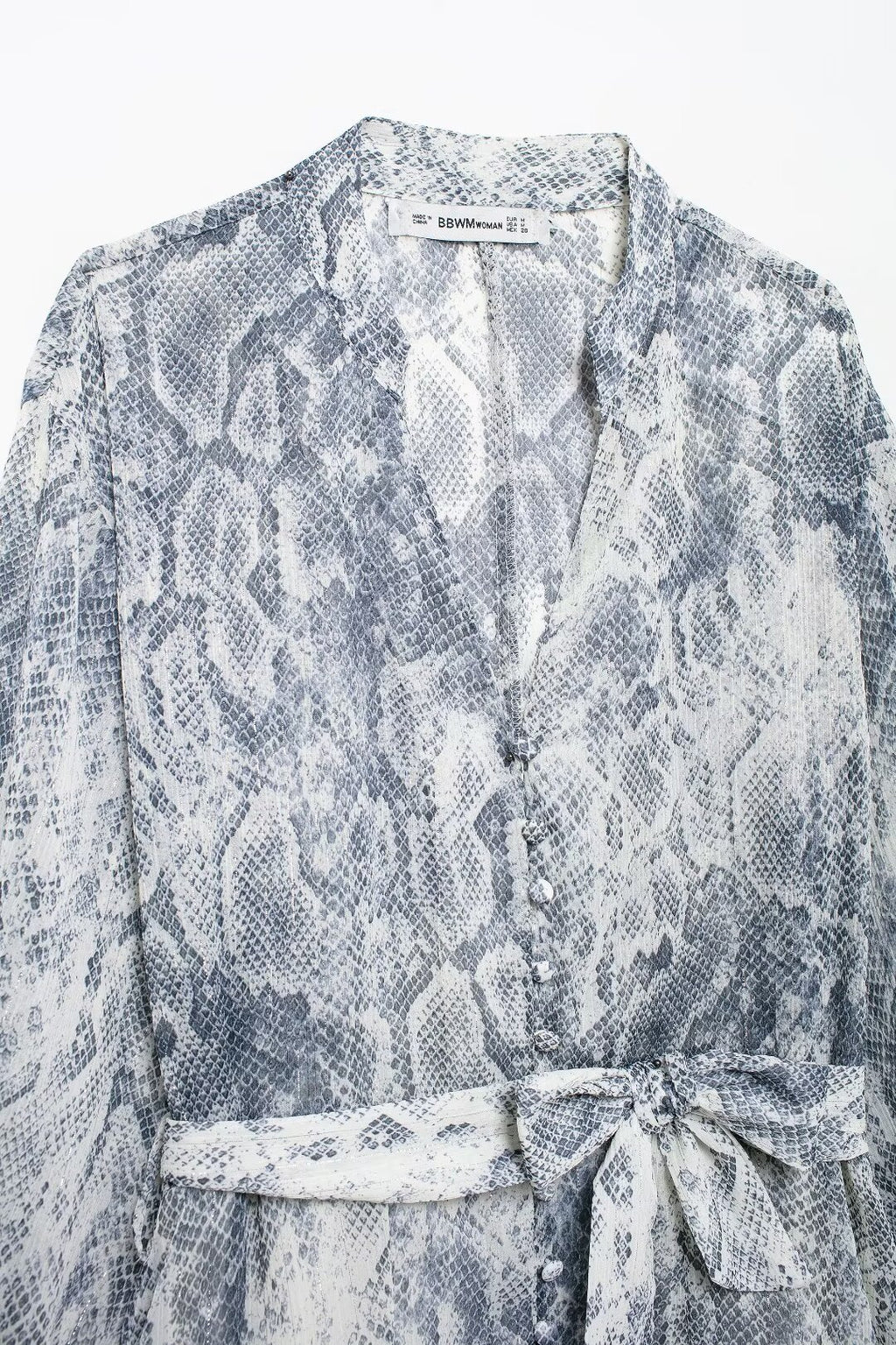 Metal Color Line Animal Pattern Print Dress