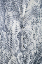 Metal Color Line Animal Pattern Print Dress