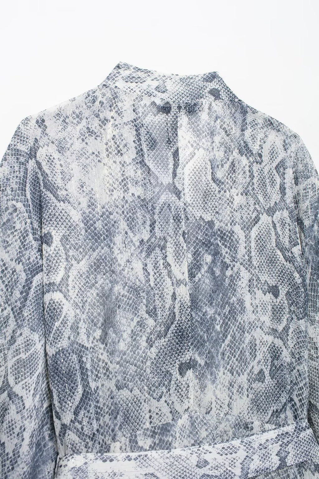 Metal Color Line Animal Pattern Print Dress