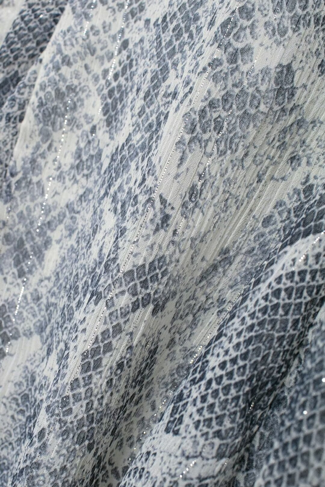 Metal Color Line Animal Pattern Print Dress