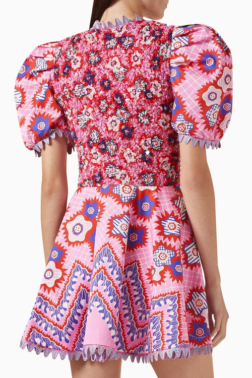 Fall Women's Clothing Simple Lace Puff Sleeve Short Dress