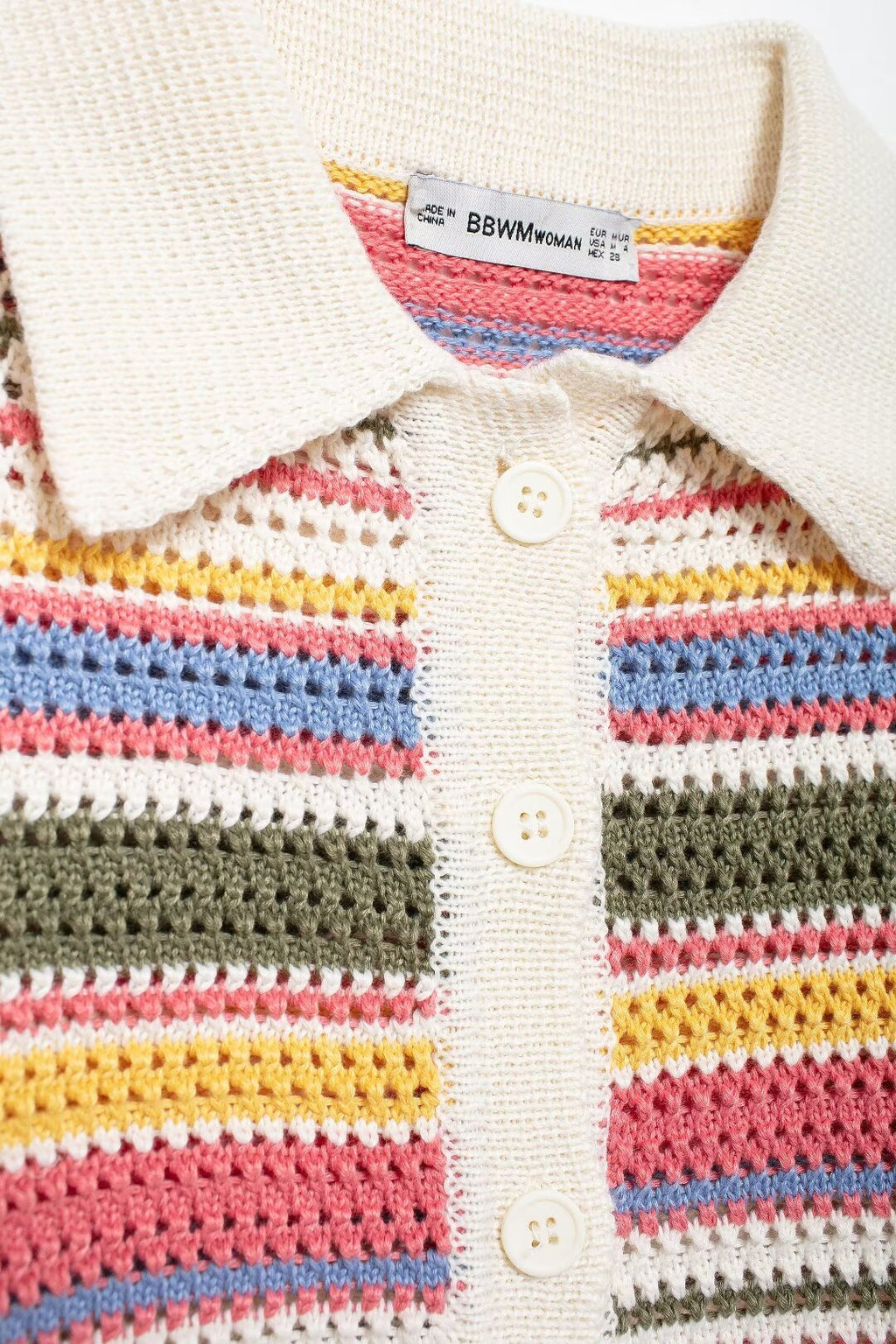 Women's Clothing Autumn Street Crocheted Polo Shirt Collar Short Sleeve Top