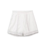 Summer Casual Hollow Out Cutout Embroidered Shirt Shorts Sets