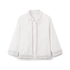 Summer Casual Hollow Out Cutout Embroidered Shirt Shorts Sets