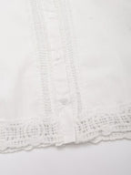 Summer Casual Hollow Out Cutout Embroidered Shirt Shorts Sets