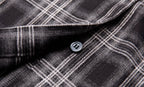 Women’s Gray Plaid Collared Long Sleeve Shirt