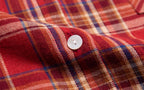 Women’s Red Plaid Collared Long Shirt