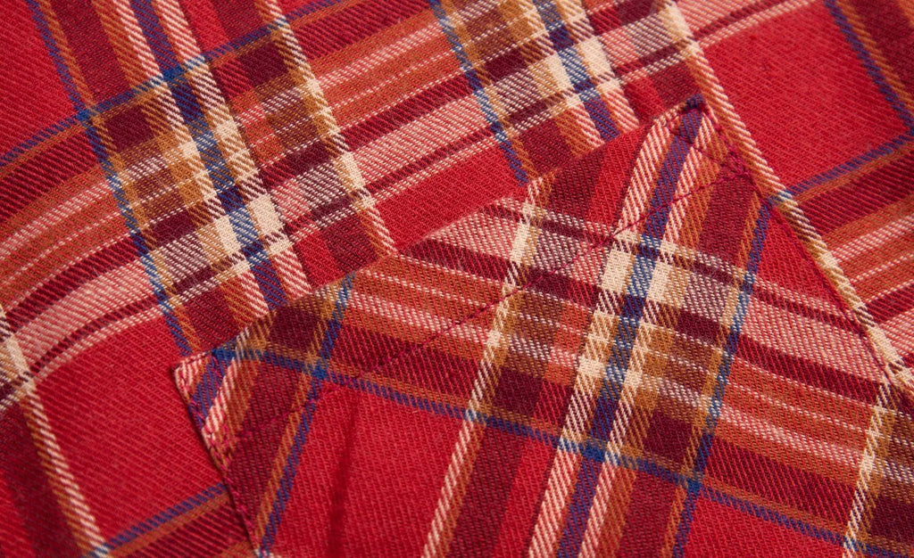Women’s Red Plaid Collared Long Shirt