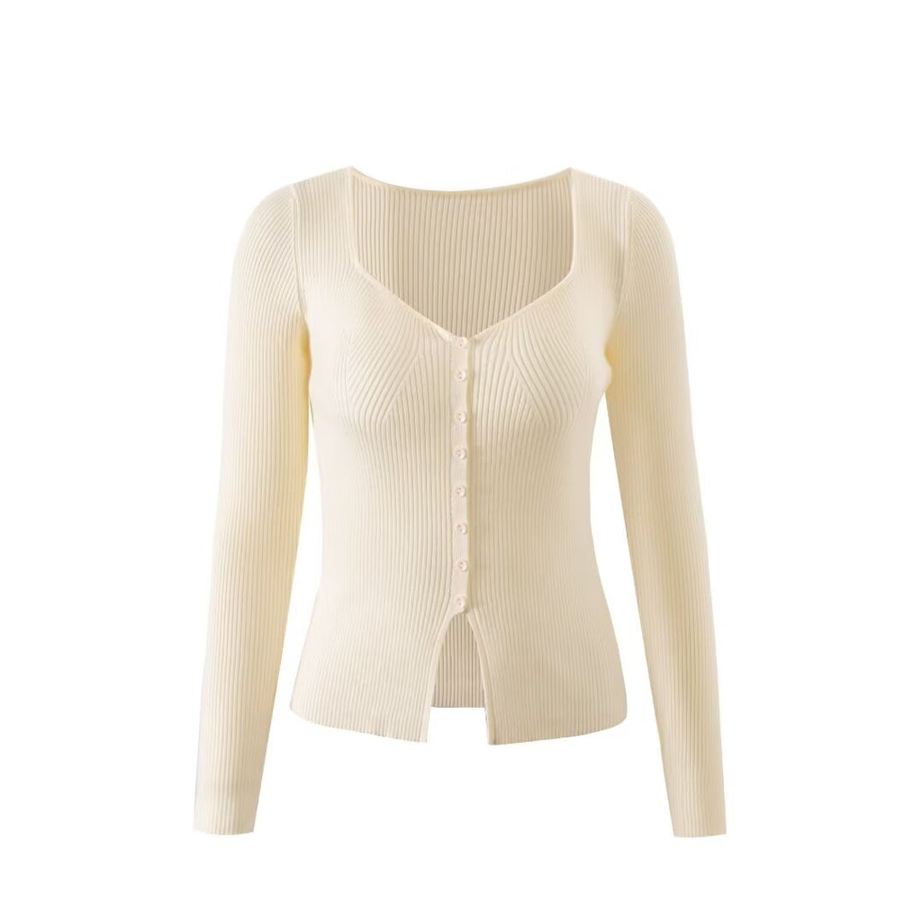 Women's Spring Solid Knitwear Button Short Cardigans