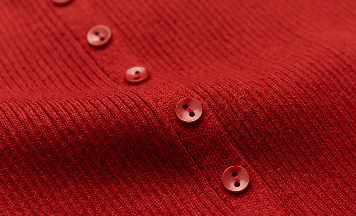 Women's Spring Solid Knitwear Button Short Cardigans