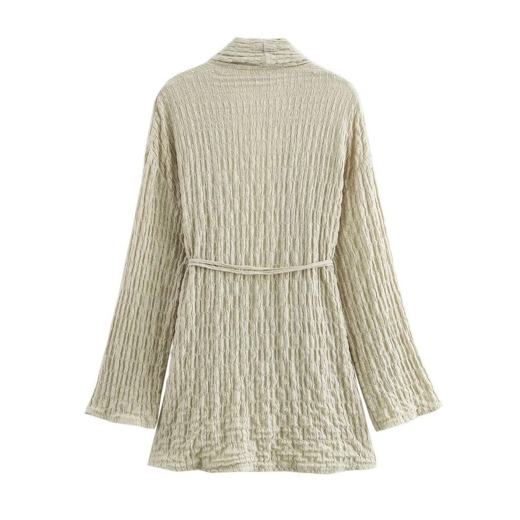 Trousers Texture Shaped Autumn Sense Casual Shirt Lace Up