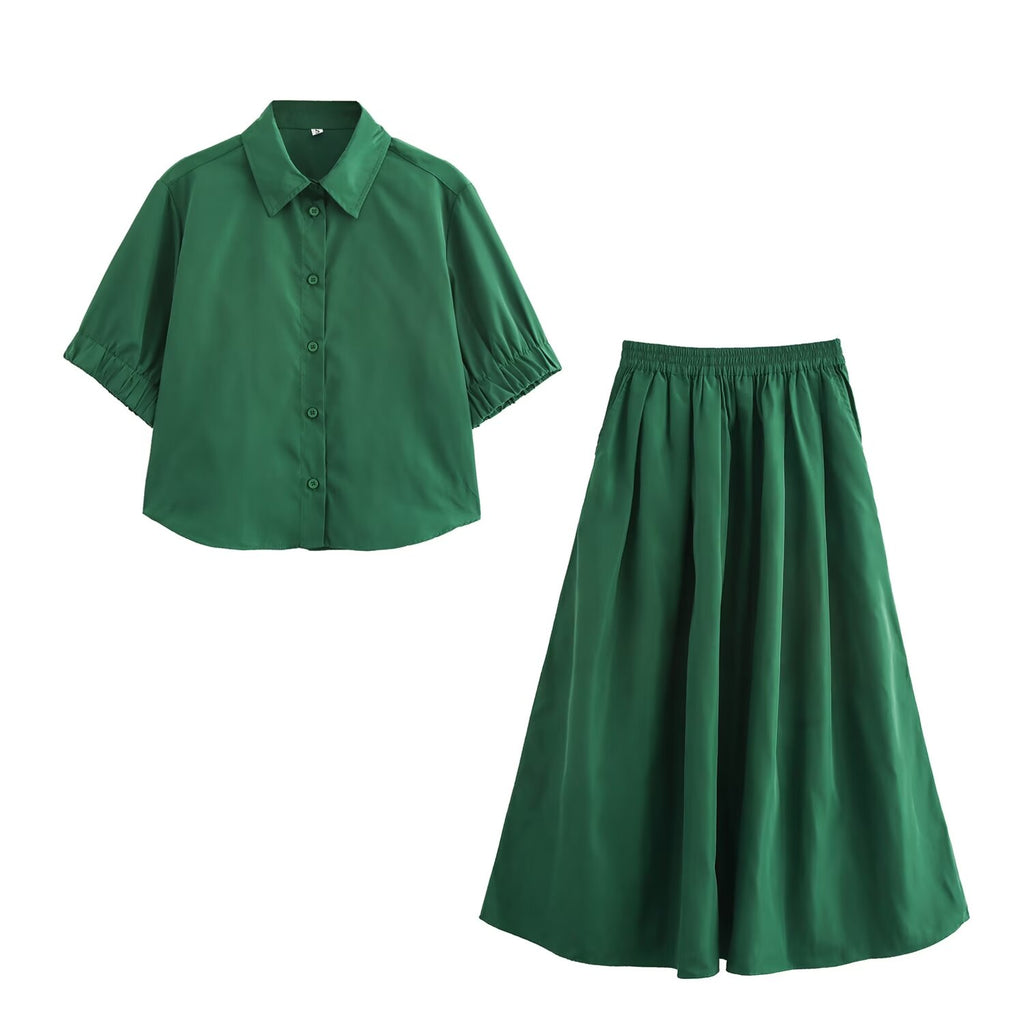 Women's Midi Two-Piece Skirt Set