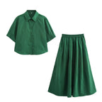 Women's Midi Two-Piece Skirt Set
