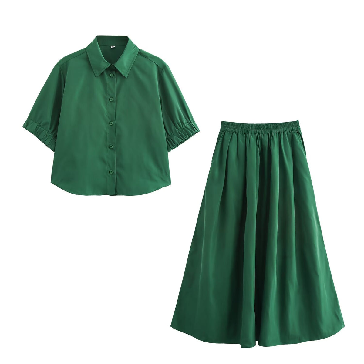 Women's Midi Two-Piece Skirt Set