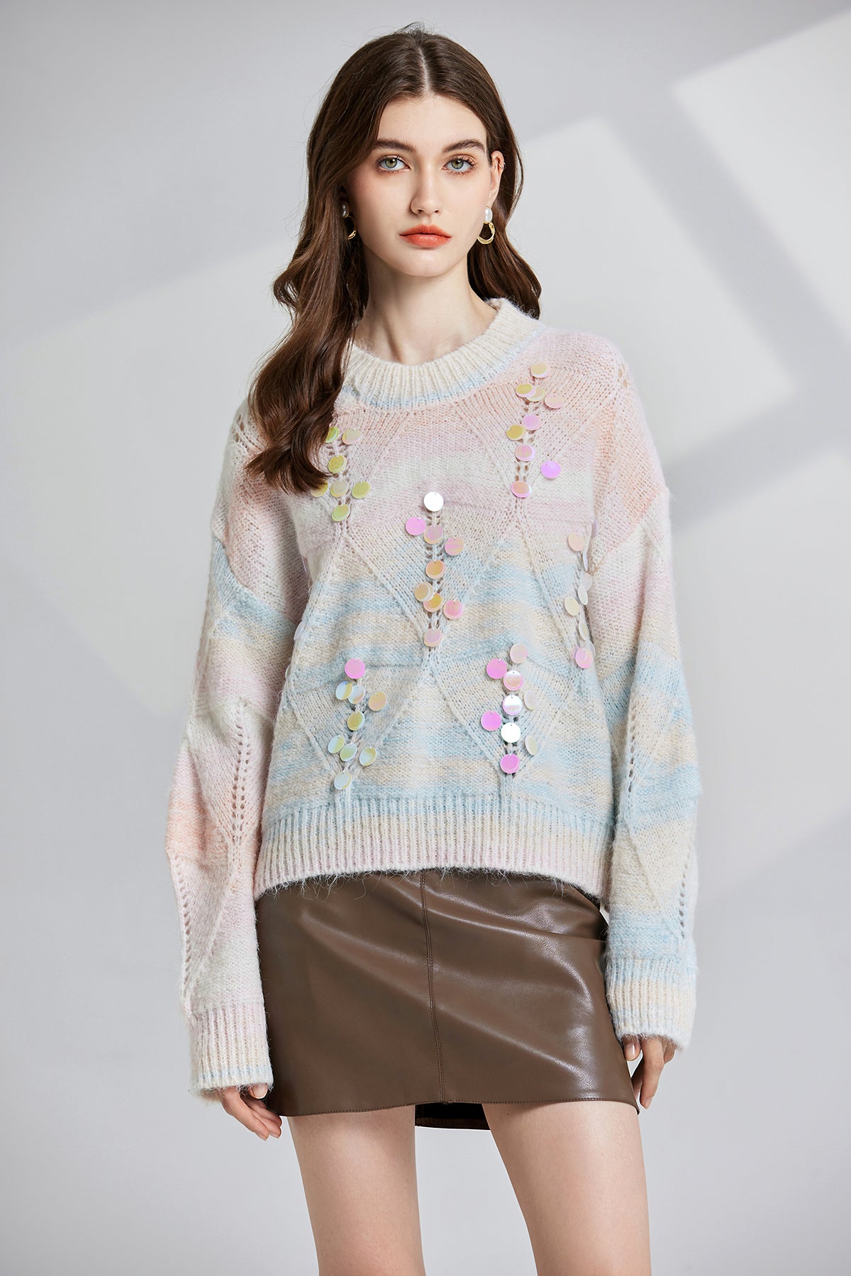 Women's Openwork Oversized Sweater