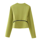 Women's Belted Jacket & Mini Skirt Set