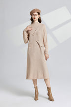 Women's 's Knit Vest & Long-Sleeve Dress Set