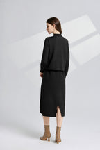 Women's 's Knit Vest & Long-Sleeve Dress Set
