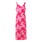 3D Floral Mesh Sheath Dress