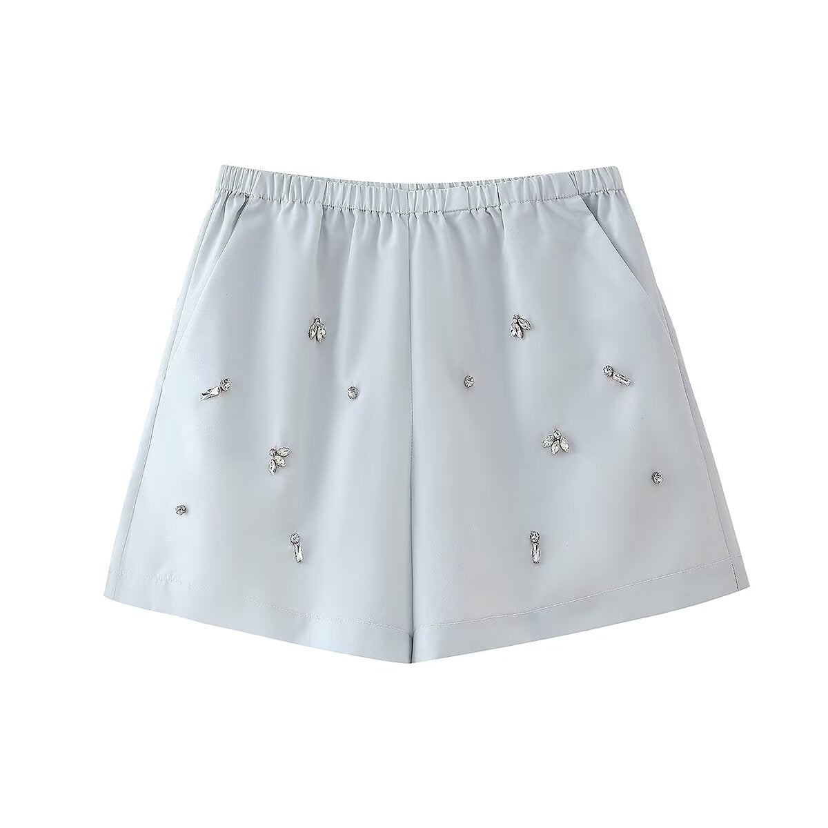 Autumn Arrival Artificial Decoration Shirt Shorts Set