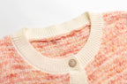 Women's Elegant Classic Cardigan For Autumn Pocket Crew Neck Coat