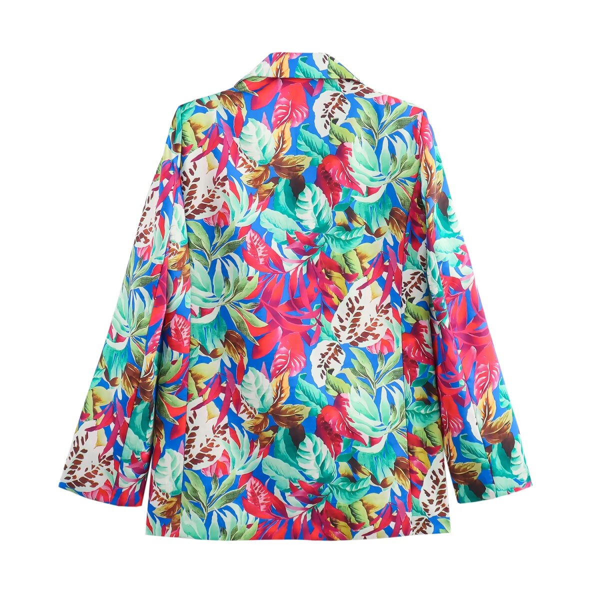 Autumn Satin Printed Coat Pants Set