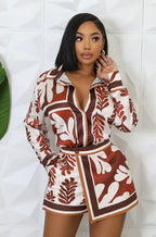 Women's Two Piece Long Sleeve Casual Summer Adult Lady Like Woman