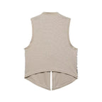 Women's Asymmetric Hem Beads Decoration Vest Dress