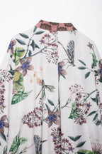 Women's Fall Women's Printed Kimono Shirt Casual Trousers