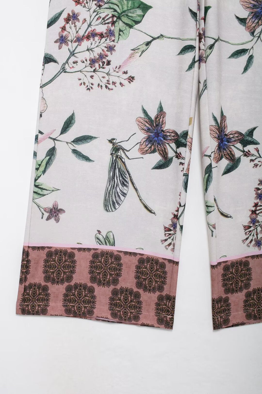 Women's Fall Women's Printed Kimono Shirt Casual Trousers