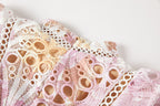 Women's Lace High-Waist Flutter-Sleeve Dress