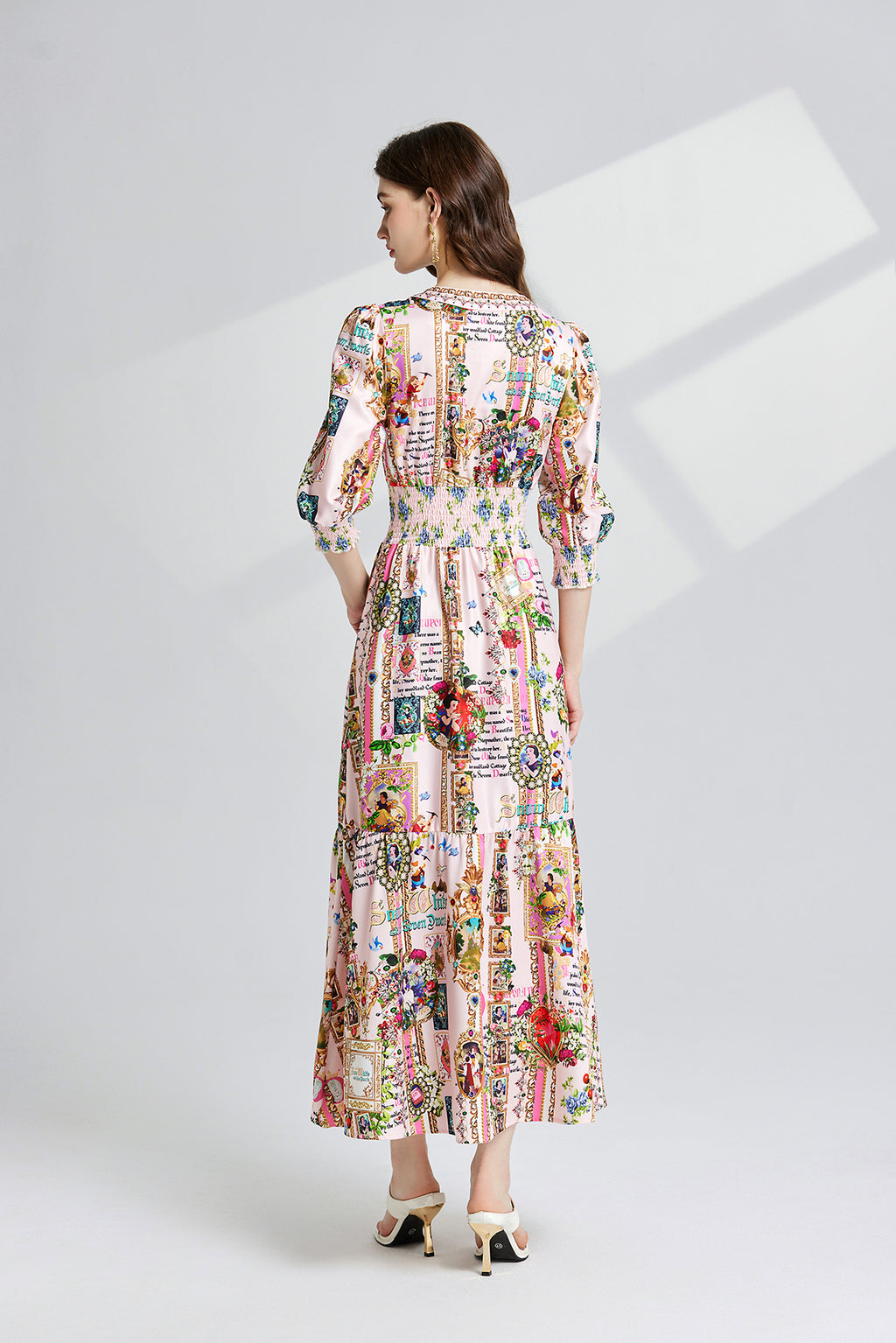 Women's 's Printed Slim-Fit A-Line Dress