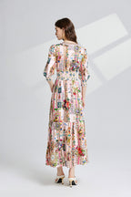 Women's 's Printed Slim-Fit A-Line Dress