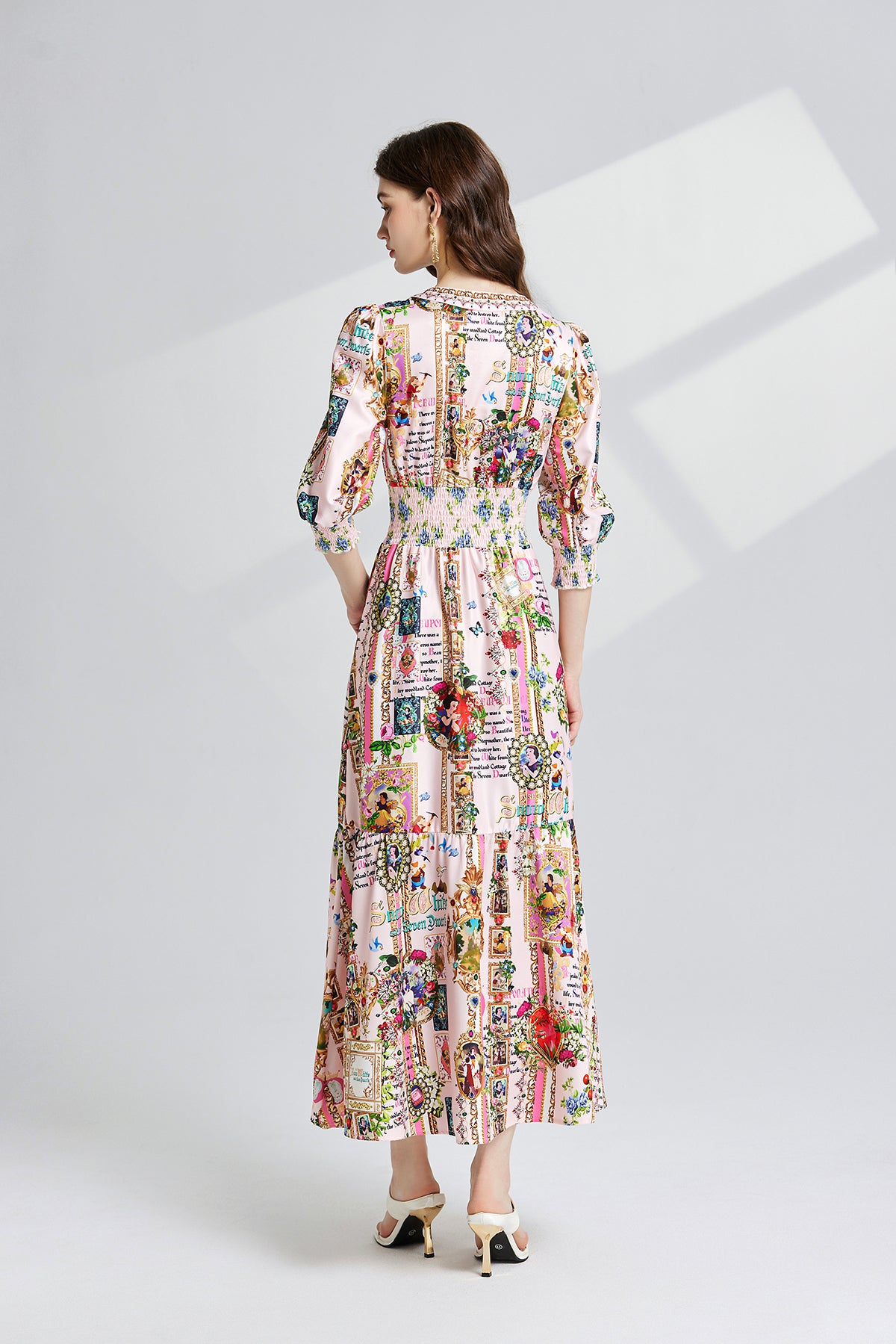 Women's 's Printed Slim-Fit A-Line Dress