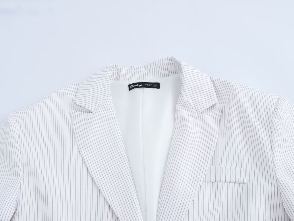 Fall Striped All Matching Long-Sleeve Work Pant Set