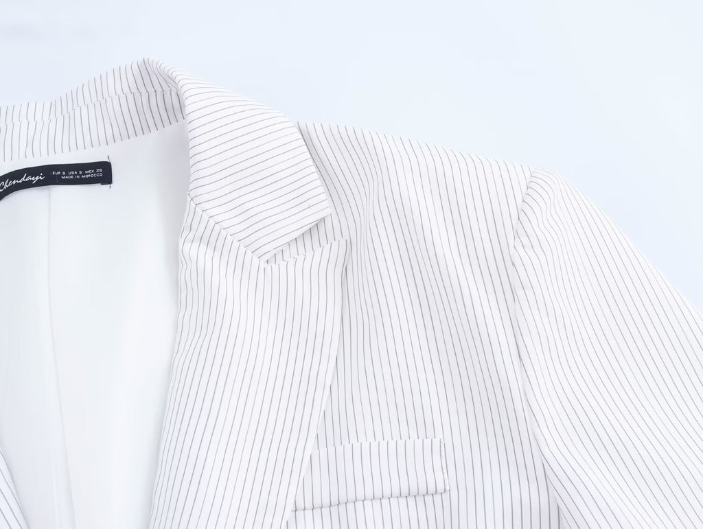 Fall Striped All Matching Long-Sleeve Work Pant Set
