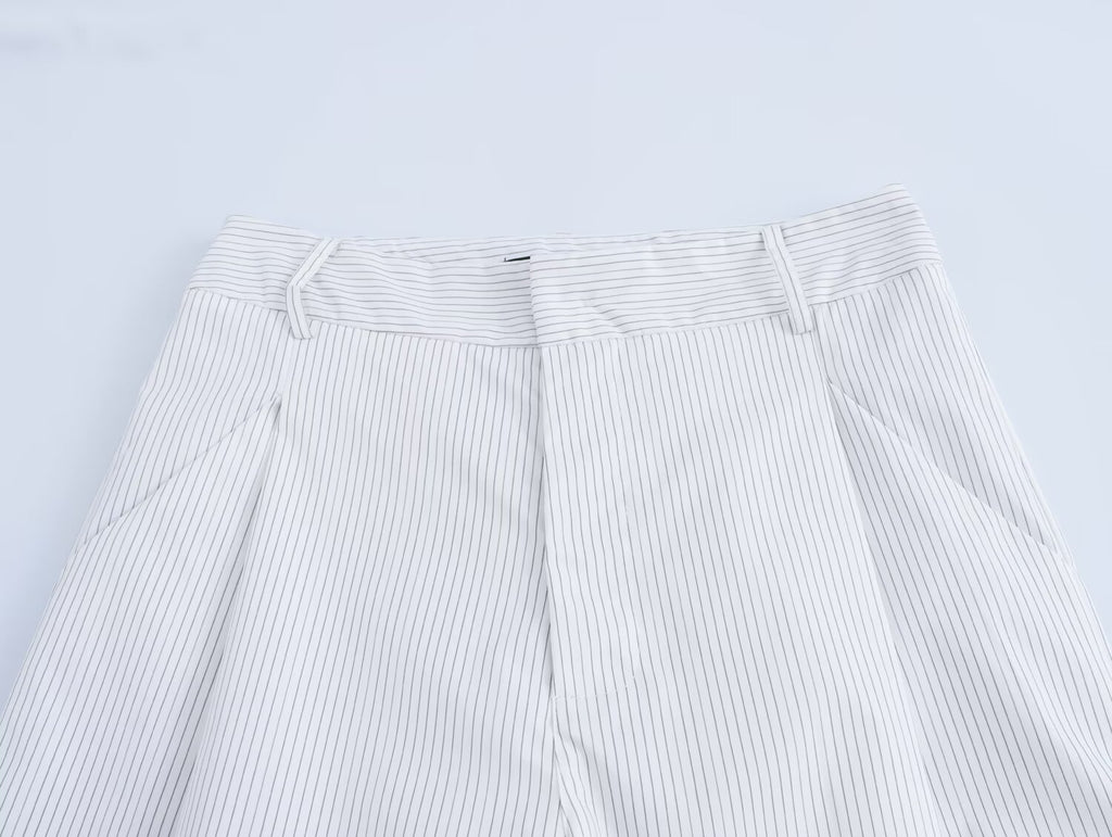 Fall Striped All Matching Long-Sleeve Work Pant Set