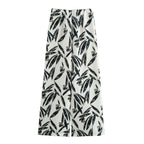 Autumn Printed Hanging Collar Top Wide Leg Pants Set