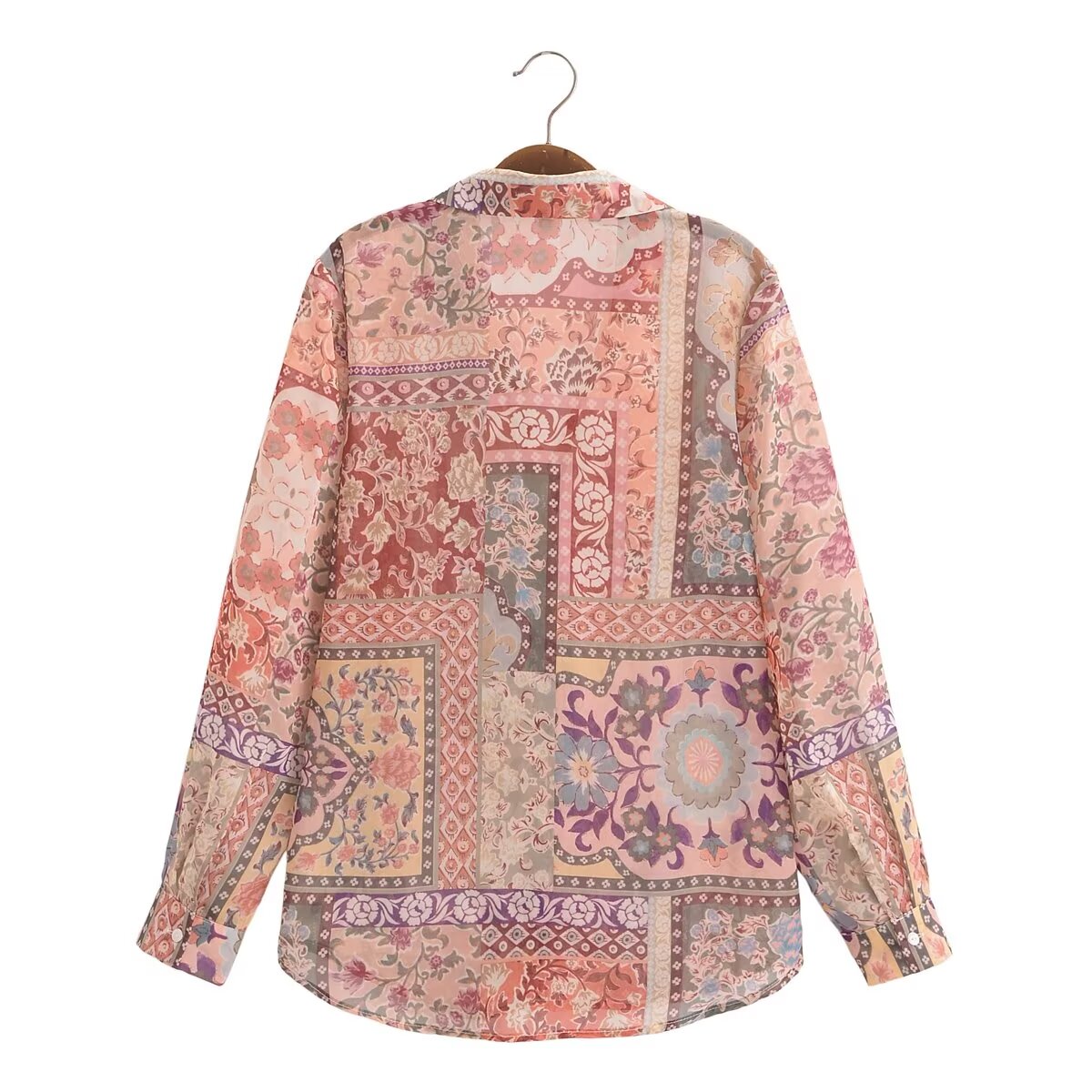 Women's Graceful Comfortable Patchwork Printed Shirt