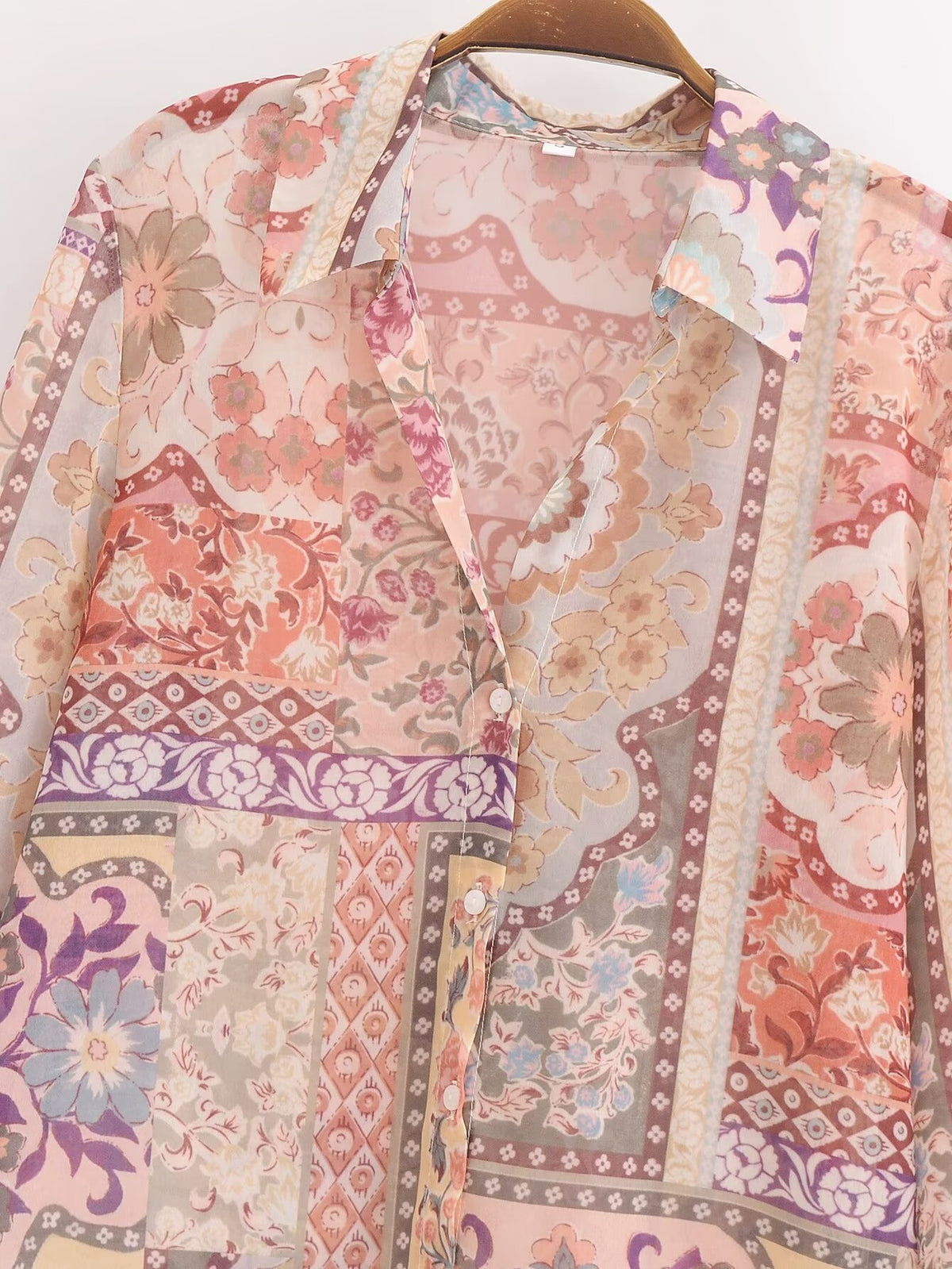 Women's Graceful Comfortable Patchwork Printed Shirt