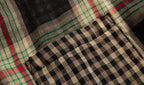 Women’s Retro Patchwork Plaid Long Shirt