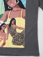 Women's Washed Print Short Sleeve T-Shirt