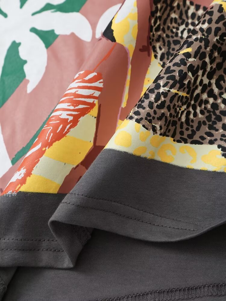 Women's Washed Print Short Sleeve T-Shirt