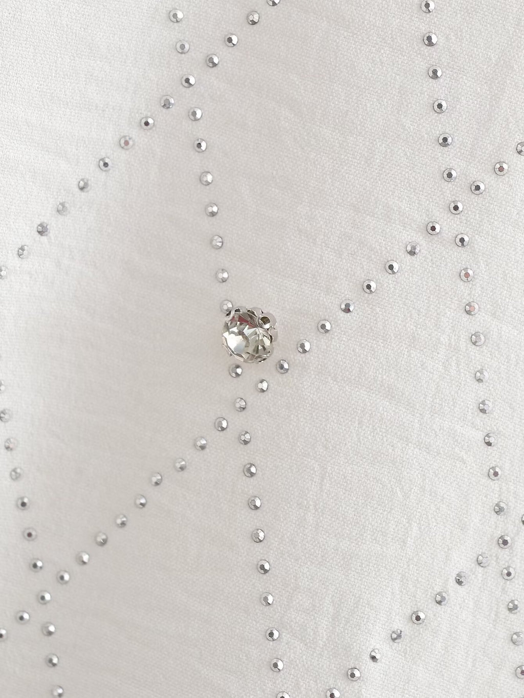 Women's Rhinestone Long-Sleeve Collared Shirt