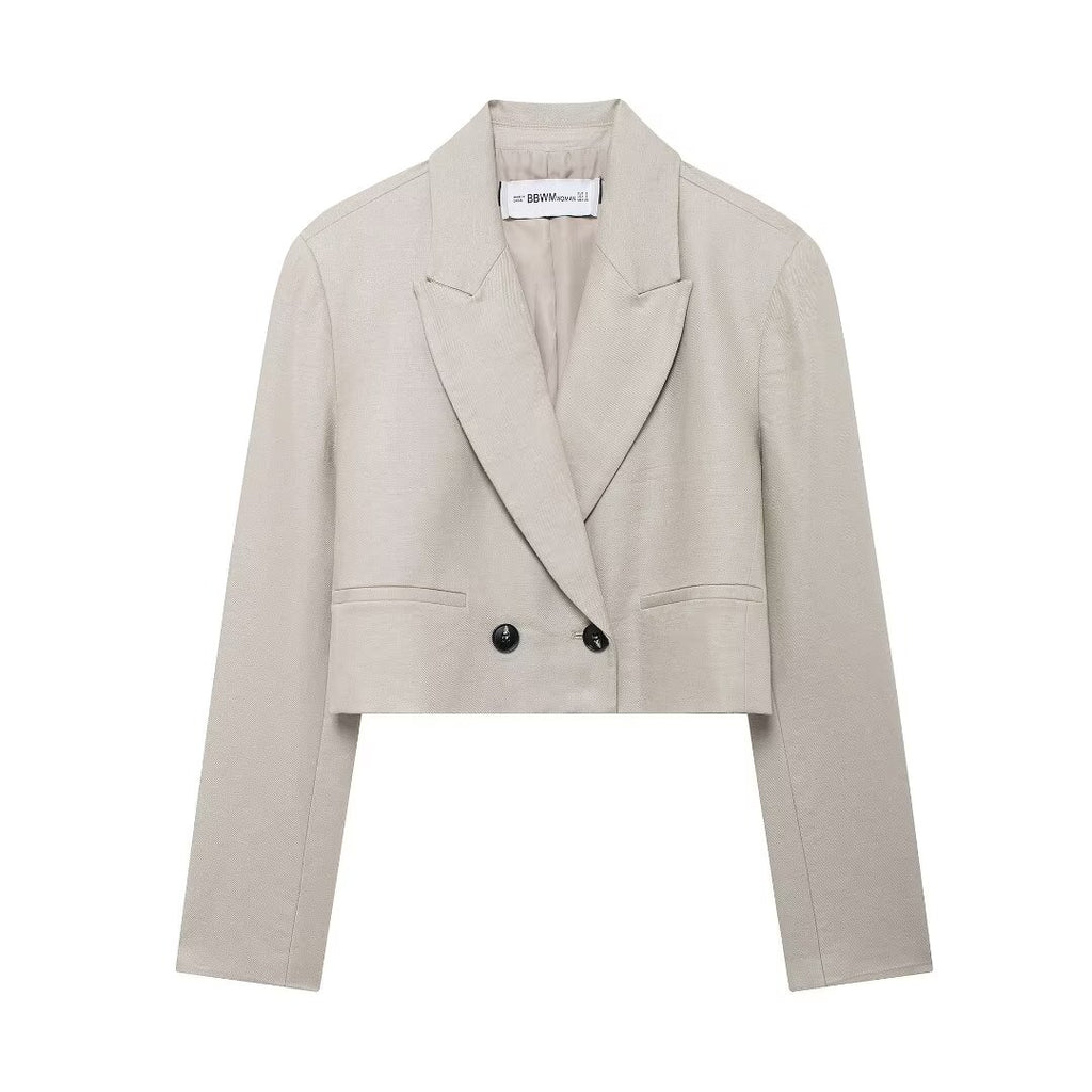 Women's Fall Women's Blended Short Blazer Shorts