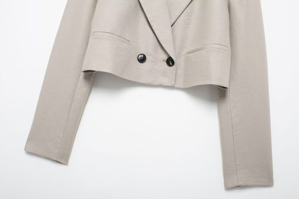 Women's Fall Women's Blended Short Blazer Shorts